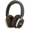 Guess Bluetooth náhlavné slúchadlá ENC Rectangle Metal Script hnedé