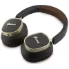 Guess Bluetooth náhlavné slúchadlá ENC Rectangle Metal Script hnedé