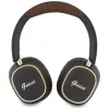 Guess Bluetooth náhlavné slúchadlá ENC Rectangle Metal Script hnedé