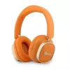 Guess Bluetooth náhlavné slúchadlá Rectangle Metal Script oranžové