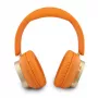 Guess Bluetooth náhlavné slúchadlá Rectangle Metal Script oranžové