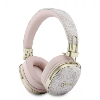 Guess náhlavné Bluetooth slúchadlá ENC Metal 4G Script Logo ružové