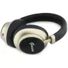Guess GUE005456 náhlavné Bluetooth slúchadlá s ENC, 4G Gold Script Metal, čierne