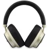 Guess GUE005456 náhlavné Bluetooth slúchadlá s ENC, 4G Gold Script Metal, čierne