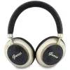 Guess GUE005456 náhlavné Bluetooth slúchadlá s ENC, 4G Gold Script Metal, čierne