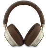Guess GUE005457 náhlavné Bluetooth slúchadlá s ENC, hnedé, Gold Script Metal dizajn