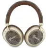 Guess GUE005457 náhlavné Bluetooth slúchadlá s ENC, hnedé, Gold Script Metal dizajn