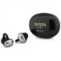 Guess Open-Wearable stereo Bluetooth slúchadlá s kovovým povrchom, elektroplátovanými časťami a klasickým logom čierne