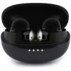 Guess Open-Wearable stereo Bluetooth slúchadlá s kovovým povrchom, elektroplátovanými časťami a klasickým logom čierne