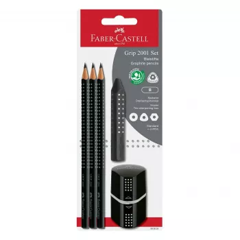 Faber-Castell Grip 2001 sada grafitových ceruziek B čierna 1 sada