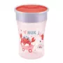 NUK Magic Cup 230 ml červený 360° náustok tréningový pohár pre deti od 8+ mesiacov, nevyteká, bez BPA, umývateľný v umývačke