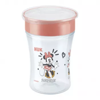 NUK Disney Mickey Mouse Magic Cup 230ml červený tréningový pohár s 360° náustkom