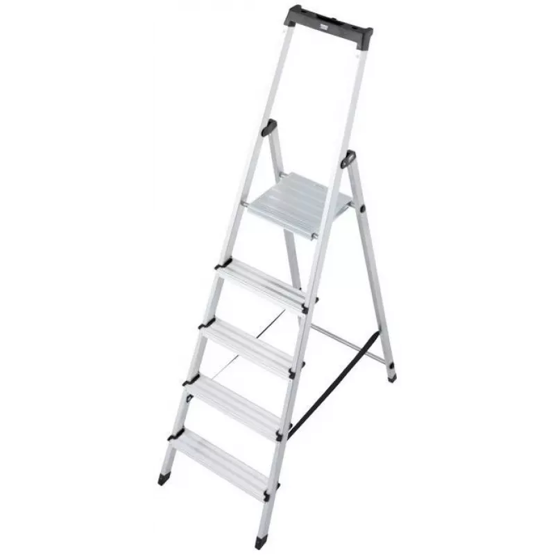 Krause SOLIDY 1x5 126238 jednostranný schodík, 5 stupňov, hliník, nosnosť 150 kg
