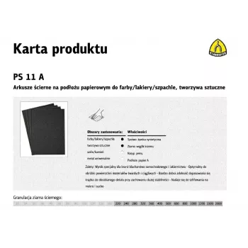 Klingspor PS 11 A brúsny papier na mokré a suché brúsenie, P1500, 50 listov