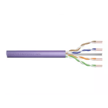DIGITUS Cat.6 U/UTP B2ca inštalačný kábel, AWG23/1, LSOH, 500m, fialový, rolka