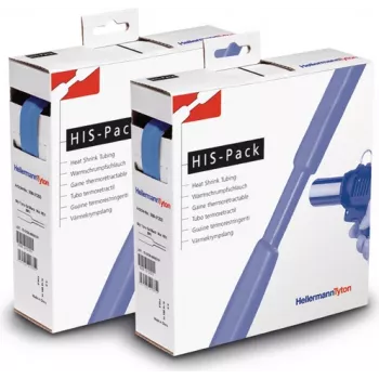 HellermannTyton HIS-PACK-19.1/9.5-PO-X-BU zmršťovacia bužírka modrá 19,1mm x 9,5mm x 5m dávkovacia krabica