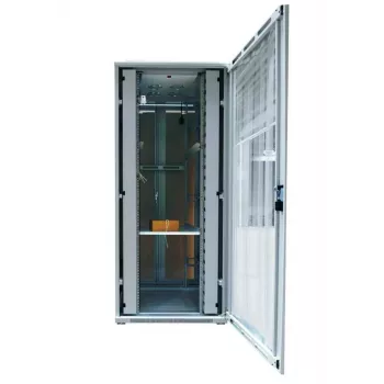 ALLNET ALL-SNB81222EKGrau 22U stojanový sieťový rozvádzač - nosnosť 500 kg - sivý - 4 ventilátory