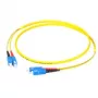 EFB Elektronik duplex prepoj SC-SC 9/125 µm OS2 LSZH žltý plochý dvojitý 3x5mm 3m