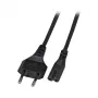 EFB Elektronik napájací kábel, eurozástrčka na C7 180 stupňov, 2 m, čierny