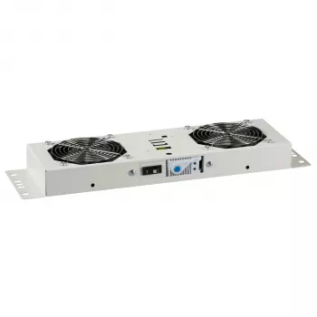 EFB-Elektronik BASIC ventilátorová jednotka 2-násobná, vrátane termostatu, RAL 9005 Plug & Play, pre nástennú skriňu IP55