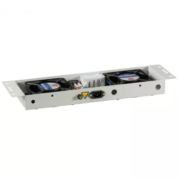 EFB-Elektronik BASIC ventilátorová jednotka 2-násobná, vrátane termostatu, RAL 9005 Plug & Play, pre nástennú skriňu IP55