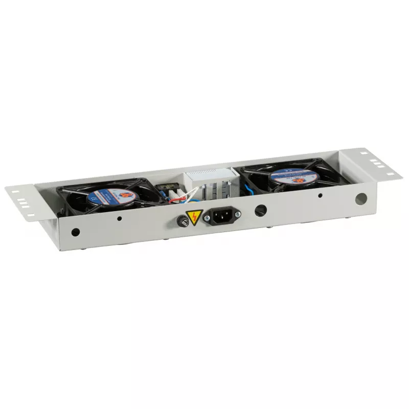EFB-Elektronik BASIC ventilátorová jednotka 2-násobná, vrátane termostatu, RAL 9005 Plug & Play, pre nástennú skriňu IP55