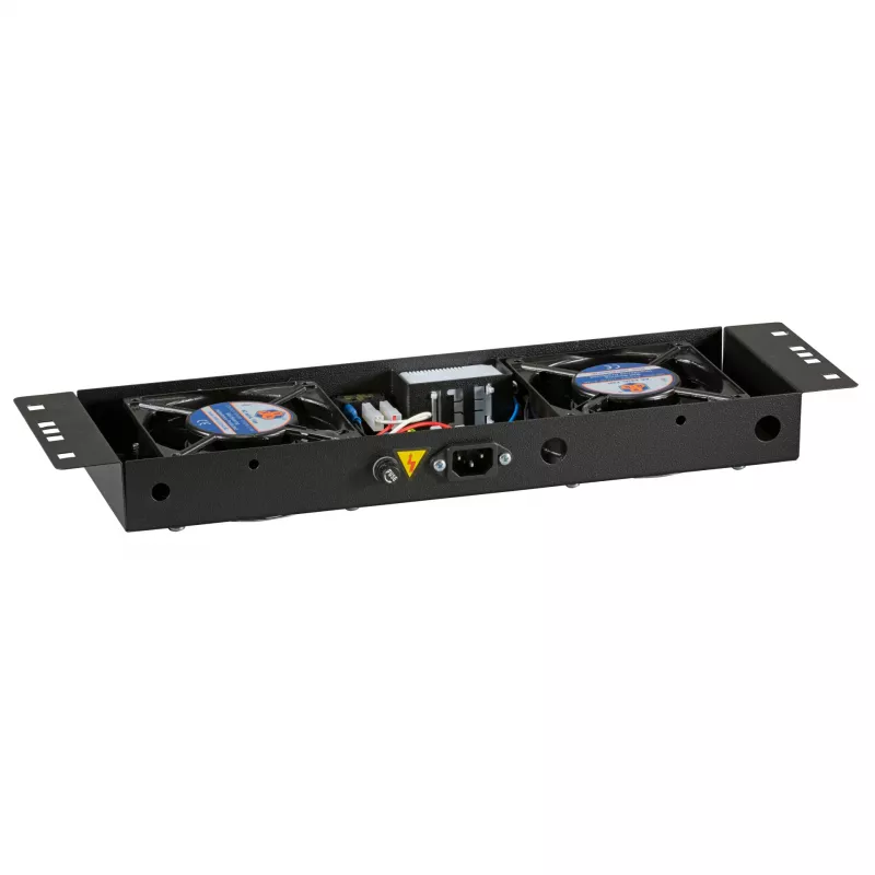 EFB-Elektronik BASIC ventilátorová jednotka 2-násobná, vrátane termostatu, RAL 9005 Plug & Play, pre nástennú skriňu IP55