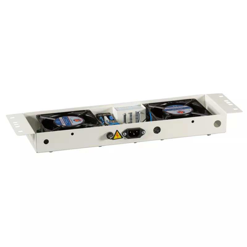 EFB-Elektronik BASIC ventilátorová jednotka 2-násobná, vrátane termostatu, RAL 9005 Plug & Play, pre nástennú skriňu IP55