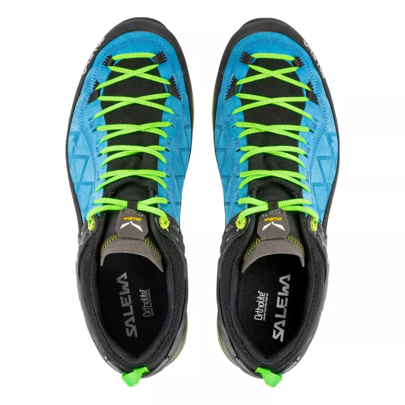 Salewa Mountain Trainer 2 GTX trekové topánky - modrá/neónovo zelená, veľkosť 46
