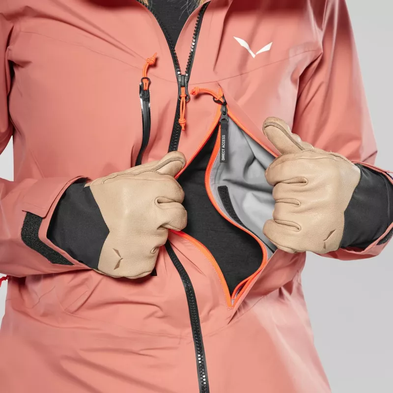 Salewa Sella 3L PTX Jacket dámska - Desert Pink - veľkosť L