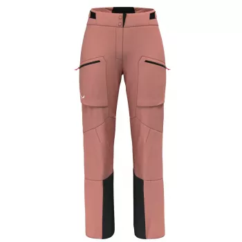 Salewa Sella 3L PTX Pant dámske hardshell lyžiarske nohavice - Desert Pink, XS