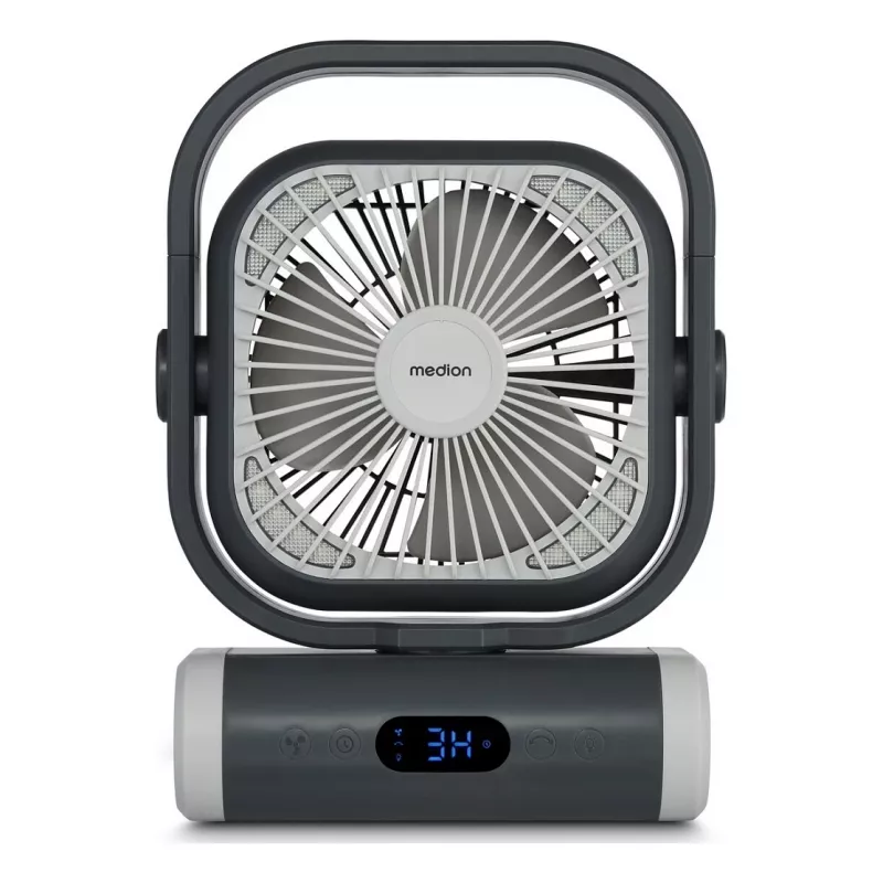 MEDION LIFE Camping Fan E10 TF (MD 12065) sivá/biela
