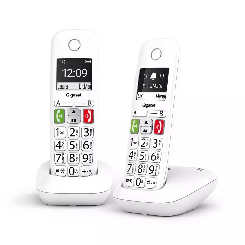 Gigaset E290 Duo bezdrôtový DECT telefón biely