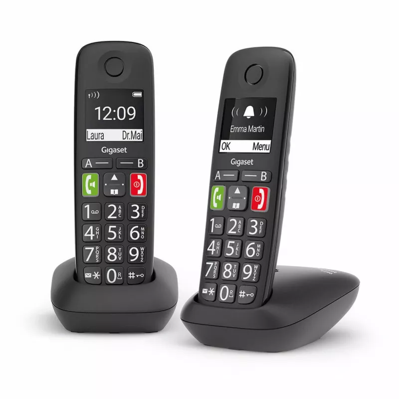 Gigaset E290 Duo DECT/analógový bezdrôtový telefón čierny - 2 mikrotelefóny