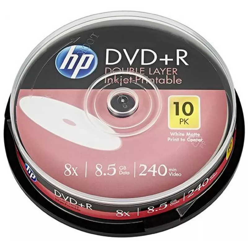 Verbatim DVD+R DL 8.5GB 8x HP potlačiteľné vreteno (10 diskov)