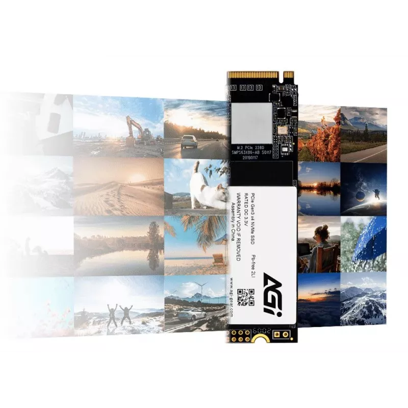 AGI TECHNOLOGY 512GB M.2 2280 PCIe Gen3 x4 NVMe SSD, 3000MB/s čítanie, 1400MB/s zápis