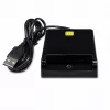 iLike 4-in-1 USB čítačka smart kariet s podporou SIM, SD a micro-SD, CAC čítačka pre preukazy, bankové karty, eID a pamäťové karty, čierna