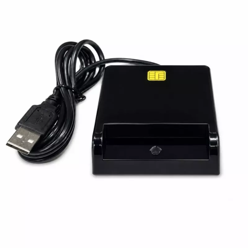iLike 4-in-1 USB čítačka smart kariet s podporou SIM, SD a micro-SD, CAC čítačka pre preukazy, bankové karty, eID a pamäťové karty, čierna