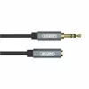 UNITEK 3.5mm audio predlžovací kábel 1m - jack na konektor samica, pozlátený, čierny