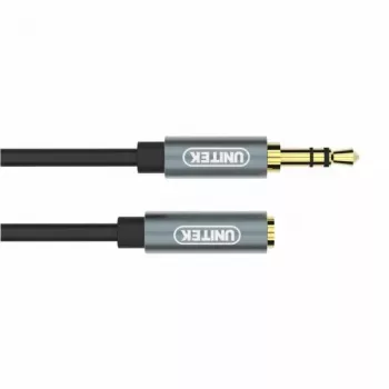 UNITEK 3.5mm audio predlžovací kábel 1m - jack na konektor samica, pozlátený, čierny
