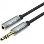 UNITEK 3.5mm audio predlžovací kábel 1m - jack na konektor samica, pozlátený, čierny