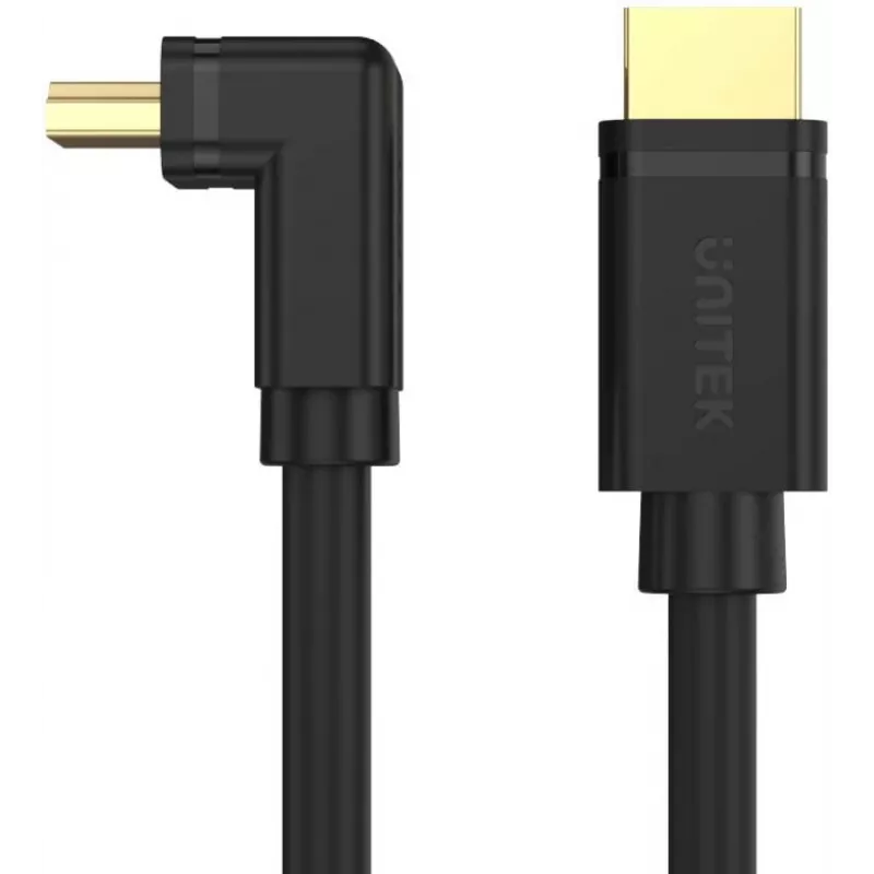 UNITEK Y-C1009 HDMI 2.0 kábel 270-stupňový zahnutý 4K 3m čierny