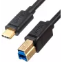 UNITEK USB-C na USB-B 3.0 tlačiarňový kábel 2m čierny