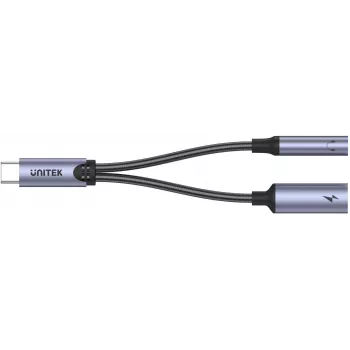 UNITEK USB-C na 3,5mm audio konektor & USB-C 60W PD adaptér (Space Grey)