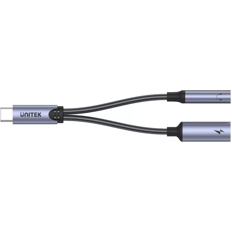 UNITEK USB-C na 3,5mm audio konektor & USB-C 60W PD adaptér (Space Grey)