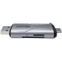UNITEK SD/microSD čítačka kariet USB-A 5Gbps/USB-C Space Grey