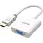 UNITEK HDMI-na-VGA adaptér, Full HD 1080p, 60Hz, biely