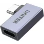 UNITEK uhlový plochý adaptér USB-C na USB-C 40Gbps