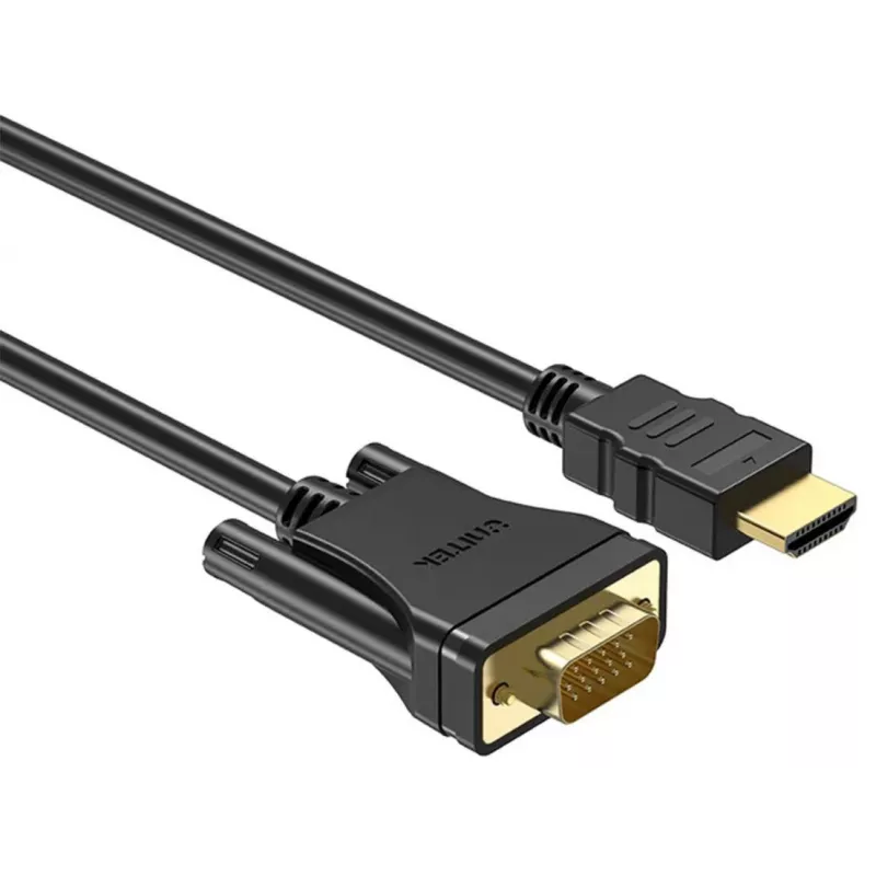 UNITEK HDMI-na-VGA kábel, Full HD 1080p, 60Hz, 2m, čierny