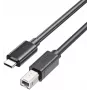 UNITEK USB-C na USB-B 2.0 tlačiarňový kábel 2m čierny